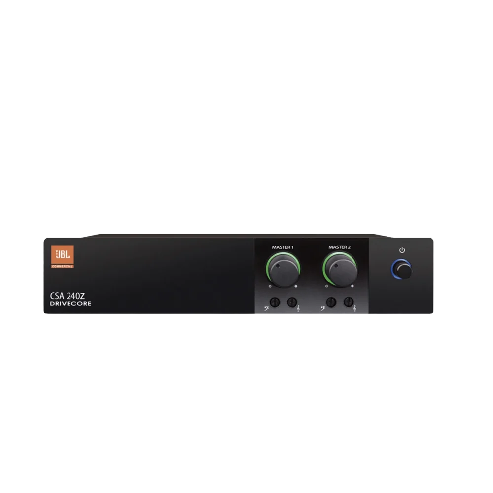 Amplificador de 2 canales de 40W/80W/120W por cada canal para uso comercial e industrial