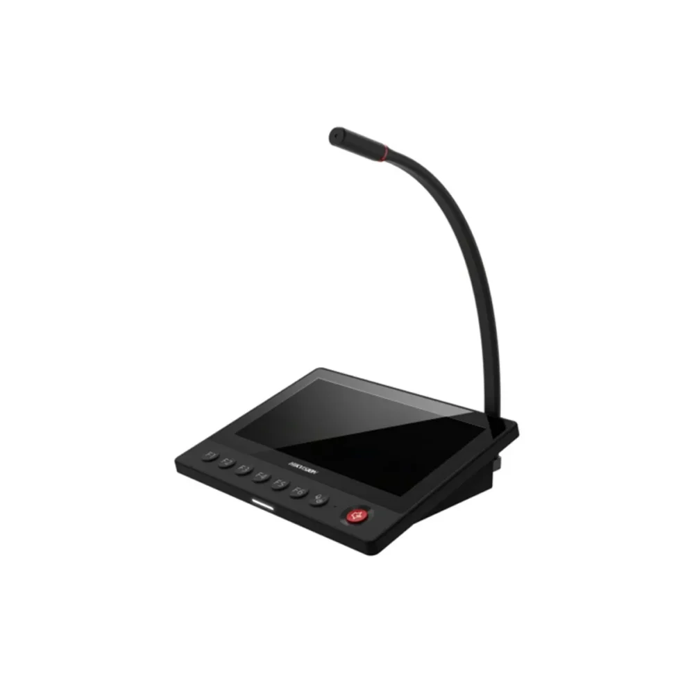 Micrófono IP de megafonía con pantalla de 7"