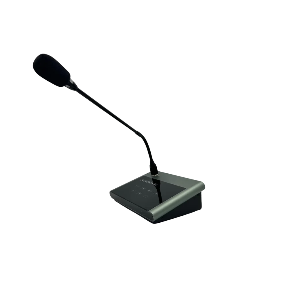 Micrófono para perifoneo con pantalla táctil