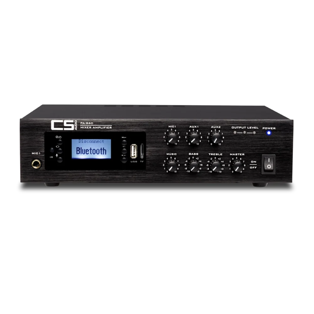 Amplificador–mezclador de 60W, de alta y baja impedancia